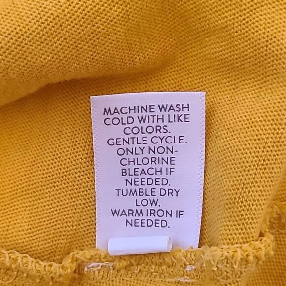 J JILL FEATHERWEIGHT 3/4 SLEEVE TUNIC DANDELION Yellow V-NECK Size M - Picture 7 of 9
